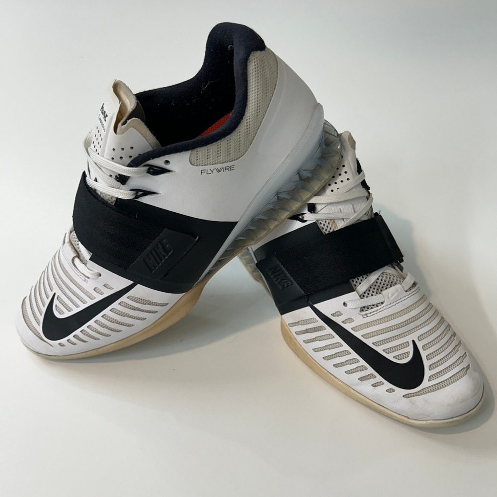 Nike Romaleos 3 Mens Weightlifting Shoes White Black 852933-101 Size 11